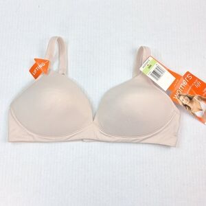 Warner's Elements Of Bliss Lift Wireless Beige Bra 38B #1298